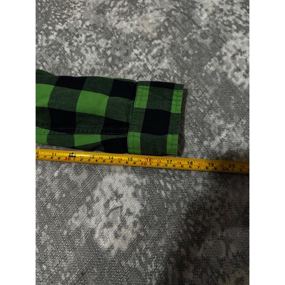 Levi's Men's Plaid Long Sleeve Button Up Shirt Green Navy XL - Picture 6 of 7